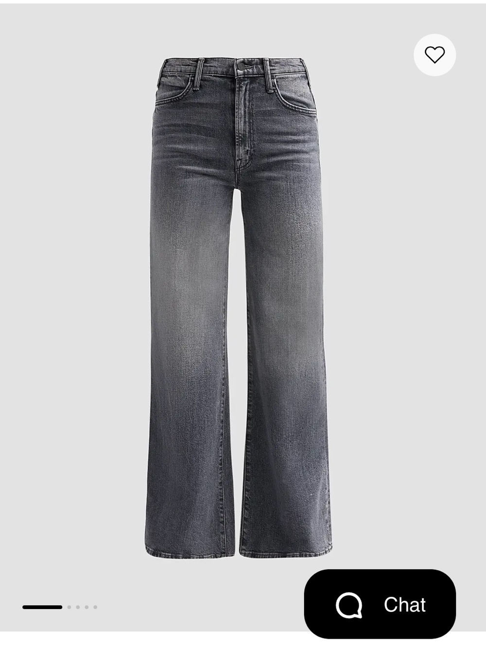 MOTHER High-Rise Wide Leg Jeans - dancing in the moonlight